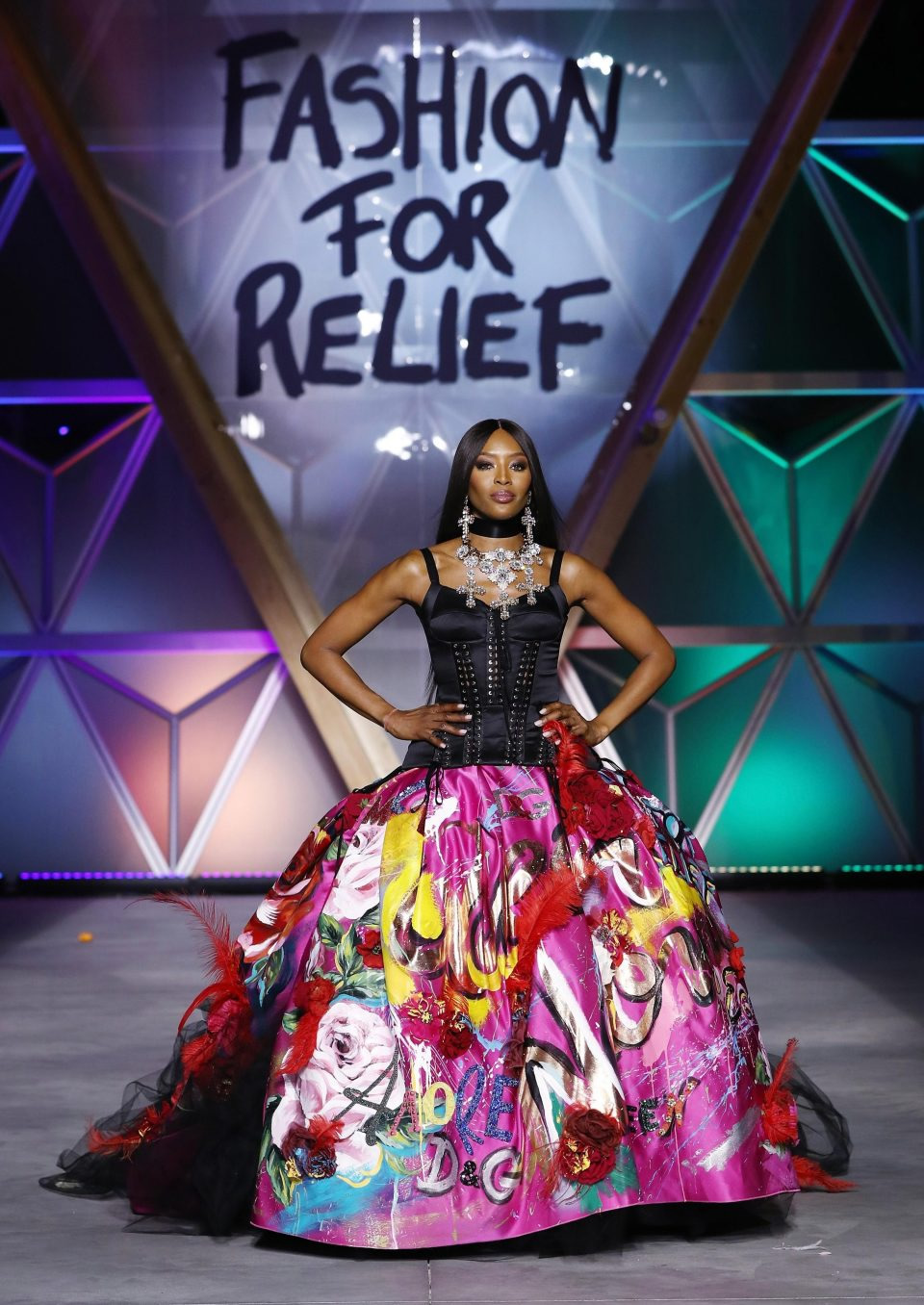 NAOMI CAMPBELL FASHION FOR RELIEF SHOW